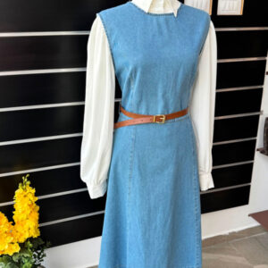 ⁦Smart casual فستان جينز⁩ - الصورة ⁦1⁩